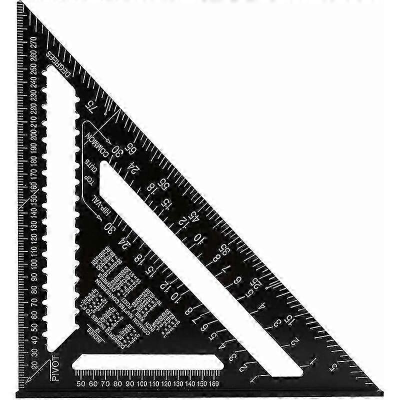 Professional Metric Triangle Square, 30cm/300mm High Precision Carpenter's Square, Angle Ruler Carpentry Aluminum Alloy Woodworking Speed Square Mea