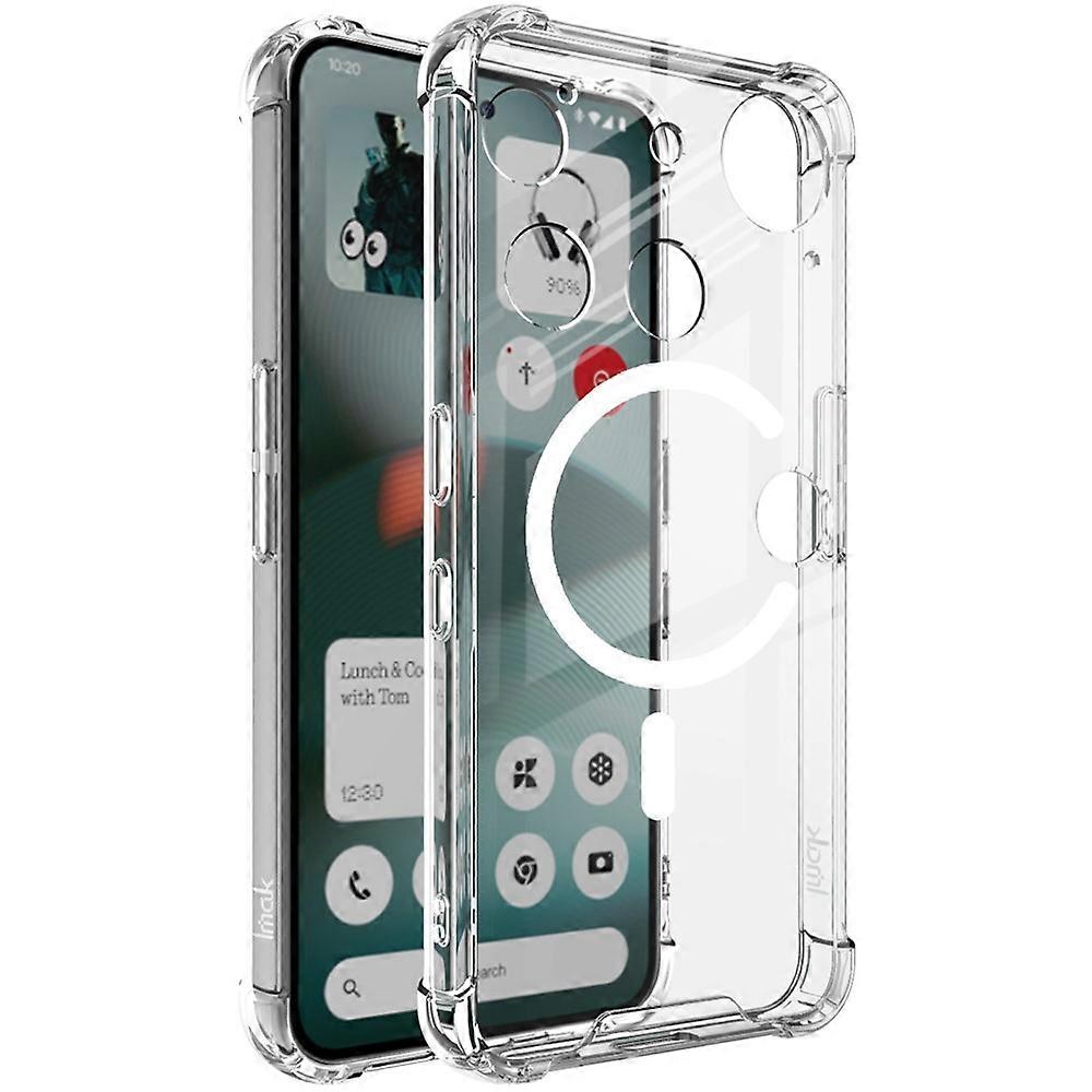 IMAK Compatible For Nothing Phone (3) 5G Case Compatible with MagSafe Shockproof PC TPU Clear Phone Cover