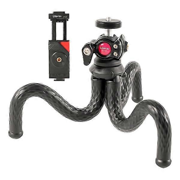 FT-01 Flexible Octopus Tripod with 360° Rotating Ball Head, Phone Support, 1/4 inch 2kg Load Capacity for Smartphone Camera Vlog Se