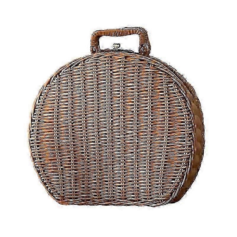 Rattan Storage Box Wear-resistant Large Capacity Vintage Handmade R...