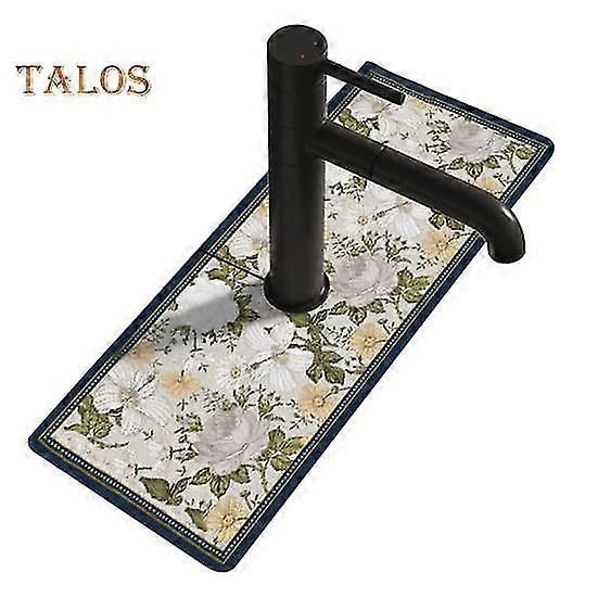 Drain Mat Easy to Clean Super Absorbent Kitchen Sink Faucet Mats Non slip Kitchen Drain Pad for Home