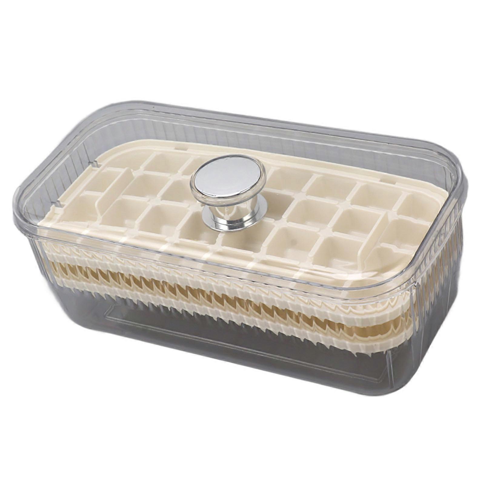 Square Easy Release 2-Layer Ice Cube Tray 26x13x10.5cm Milk White