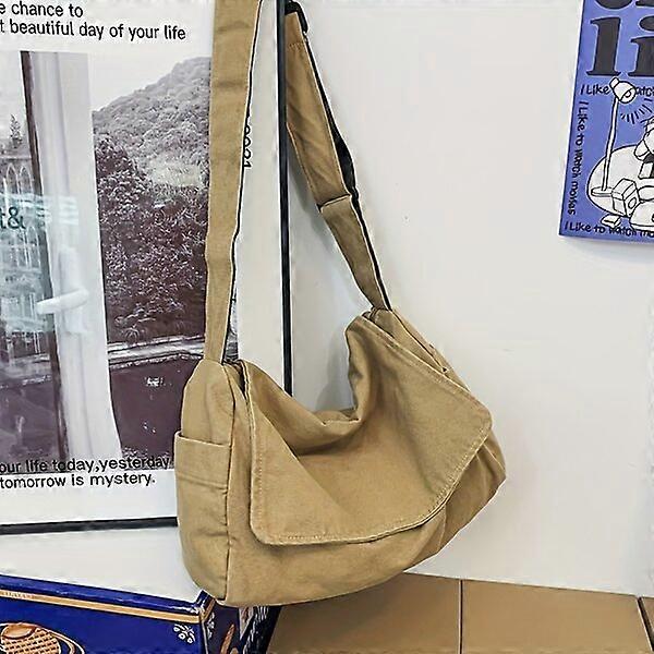 Men's canvas shoulder bag, large capacity, comfortable and versatile