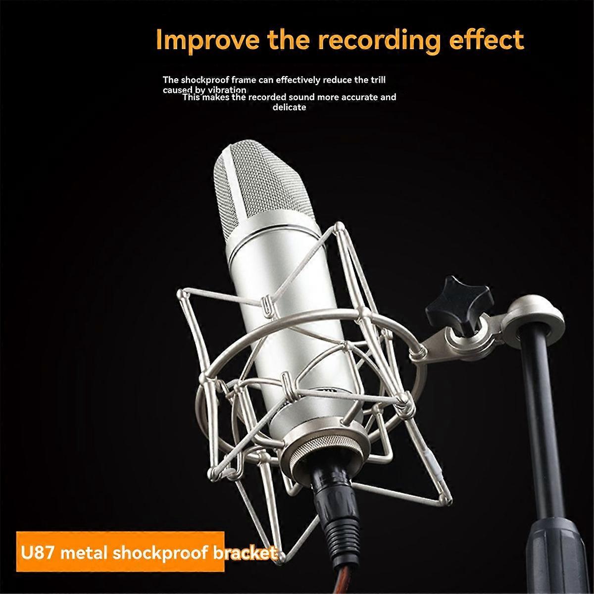 U-87 Microphone Shock Mount Compatible with U-87 AI Noise Reduction Studio Recording Accessory