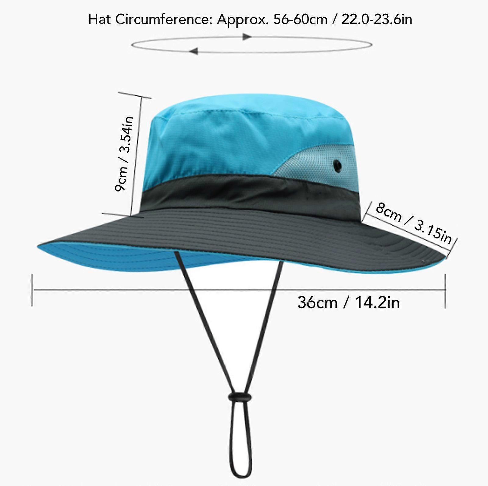 Adjustable Quick Dry Sun Protection Hat 56-60cm Sky Blue