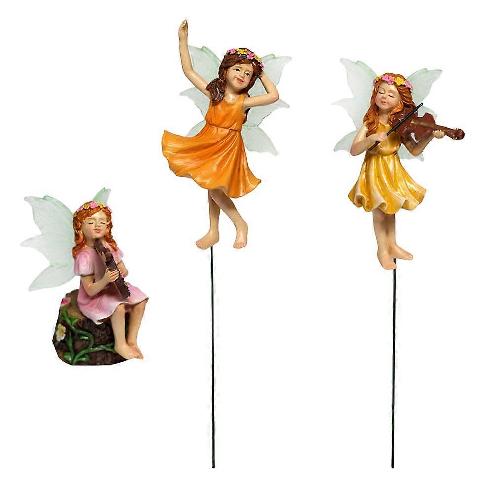 3Pcs Home Decor Resin Sculpture Decoration Miniature Decor Elf Shape Ideal For Friends And Family Members