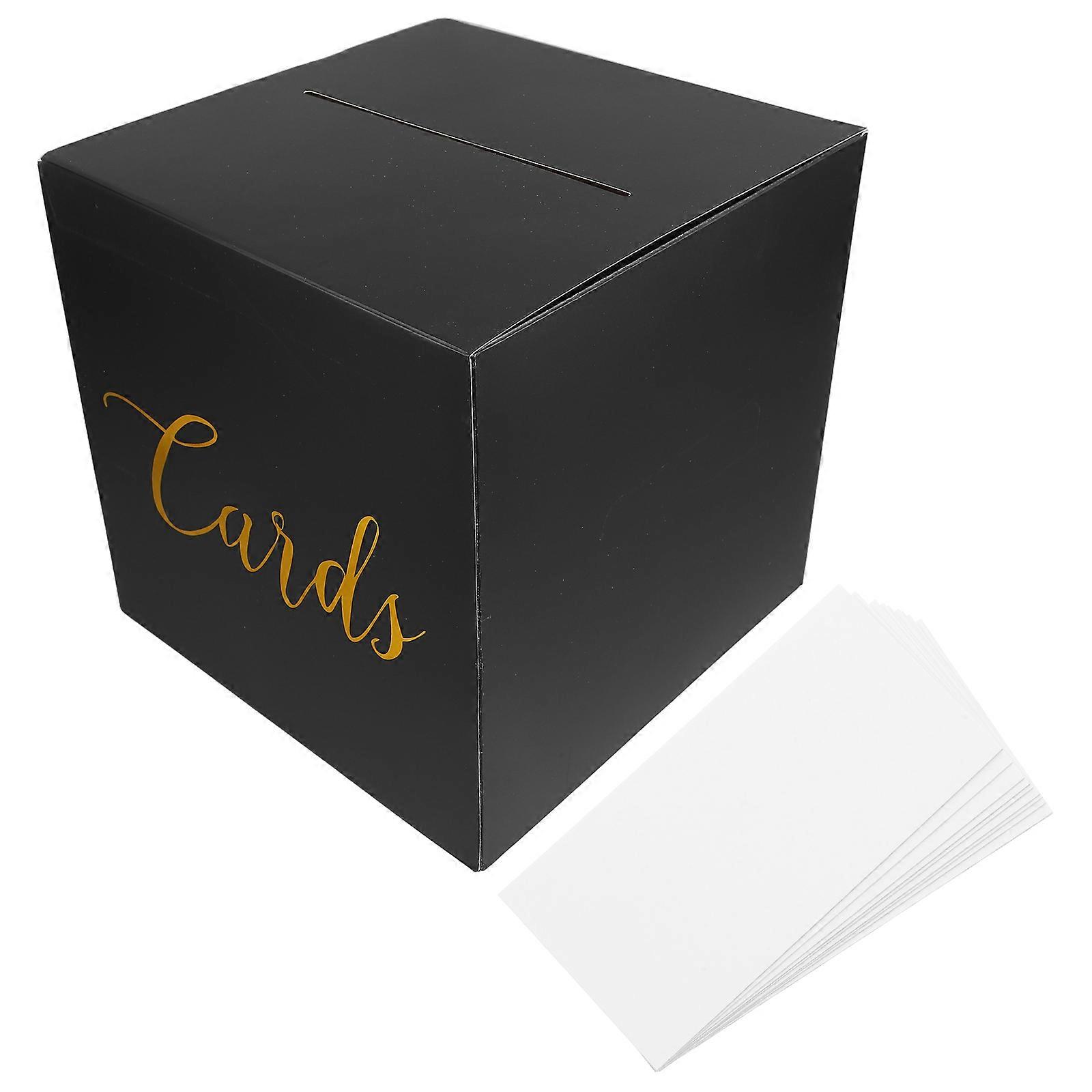 Large Diy Card Box For Envelopes And Invitations Black Elegant Design 1 Box