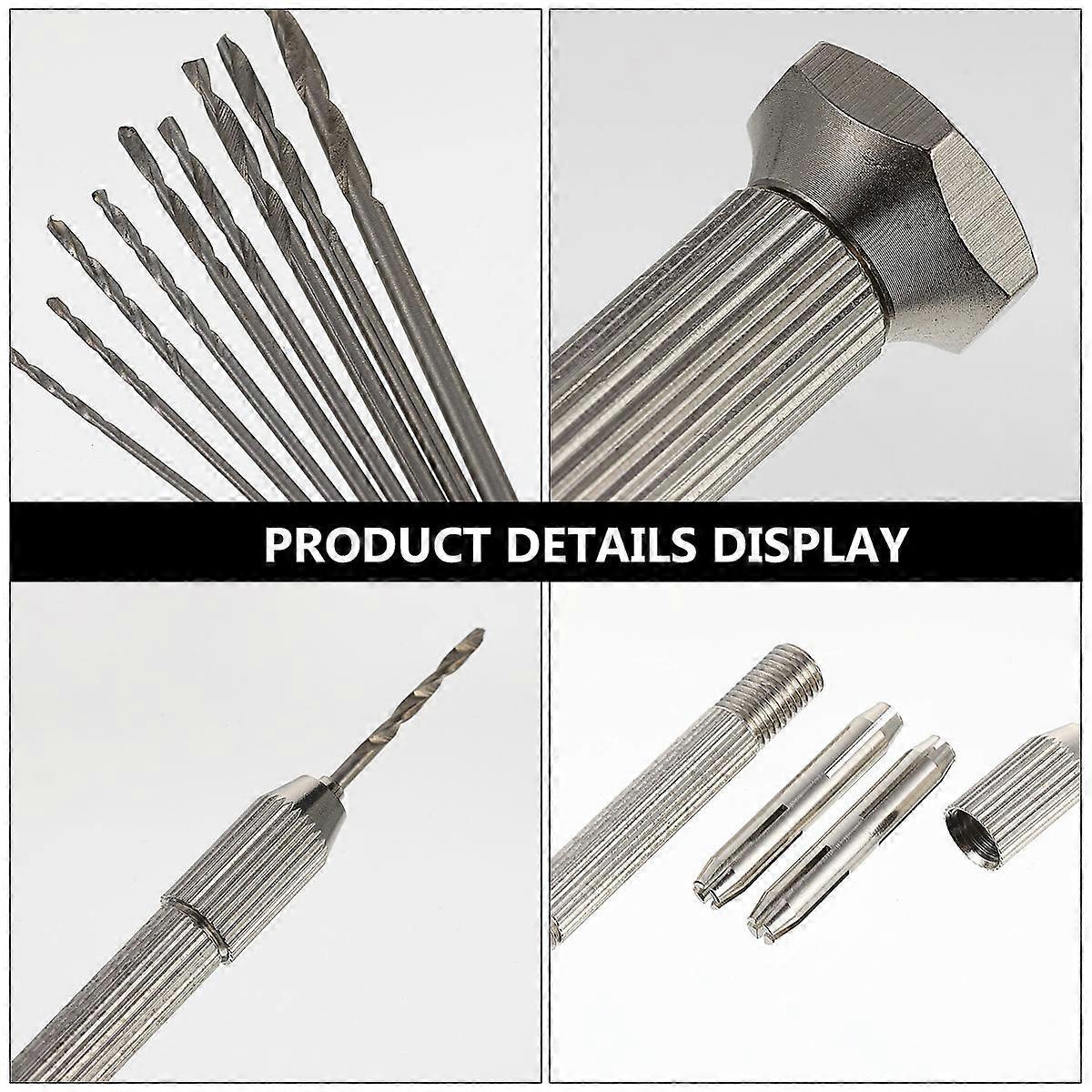 Hand Drill Precision Tool with Drill Bits for Keychain Pendant Jewelry