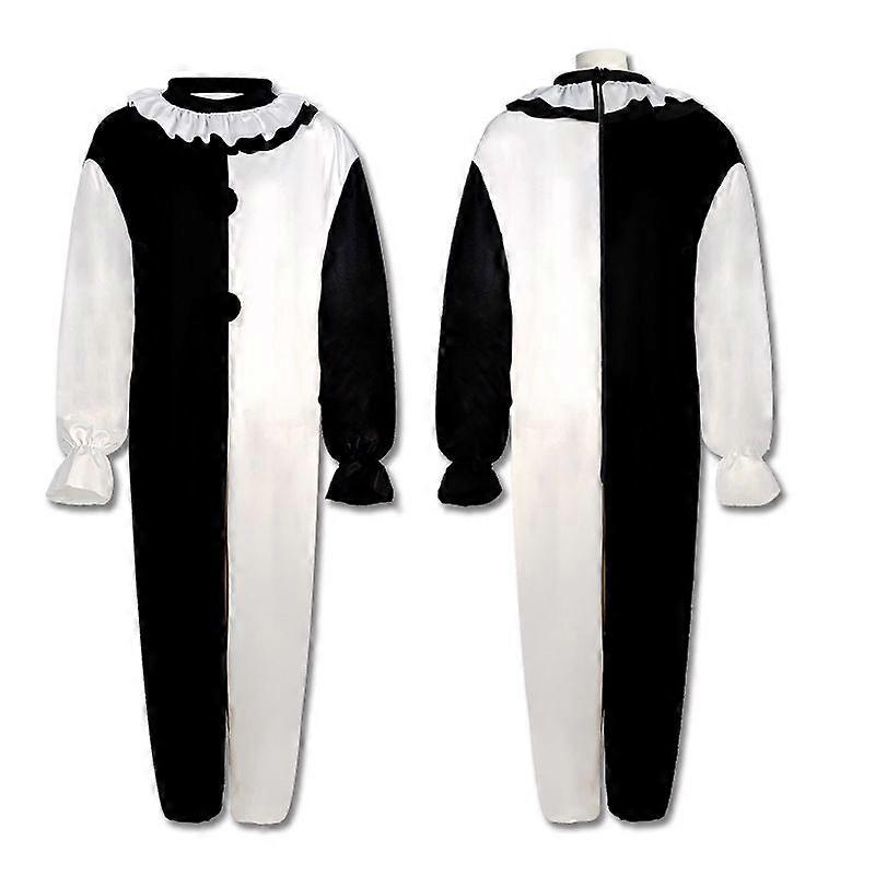 Korkunç Palyaço Kostümü Cadılar Bayramı Cosplay Kıyafeti Tam Set