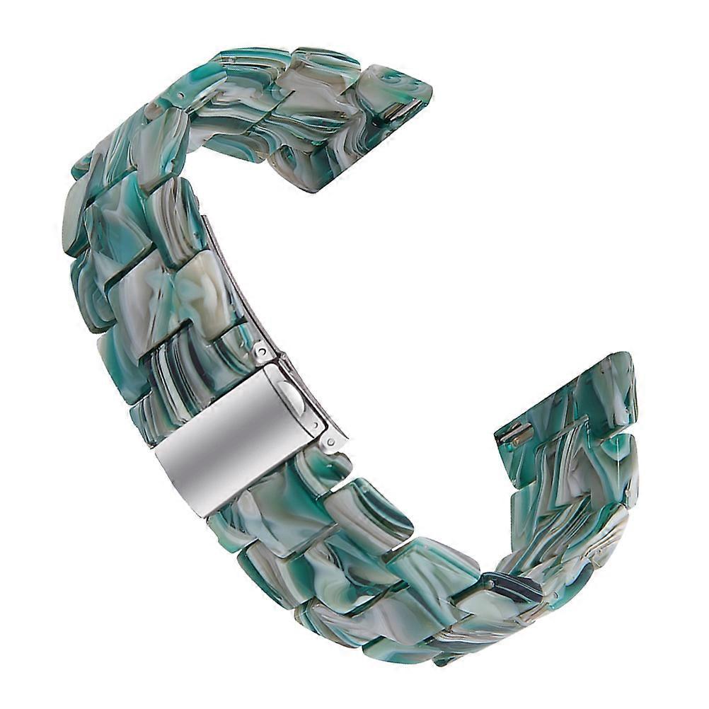Replacement Watchband for Green Resin Comfortable and Fashionable Wrist Strap for Watch with Double Button Folding 1pc