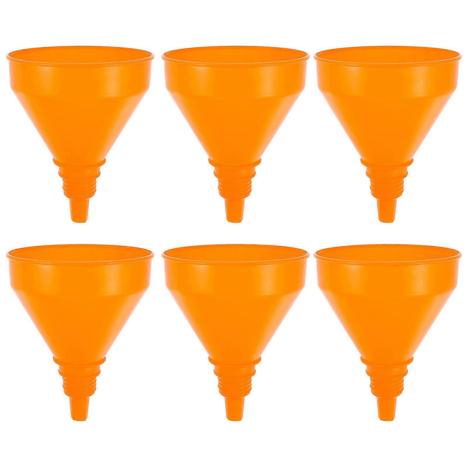 Wide Mouth Fuel Funnel for Motorbike Use Made of Durable Plastic in Assorted Colors 6pcs