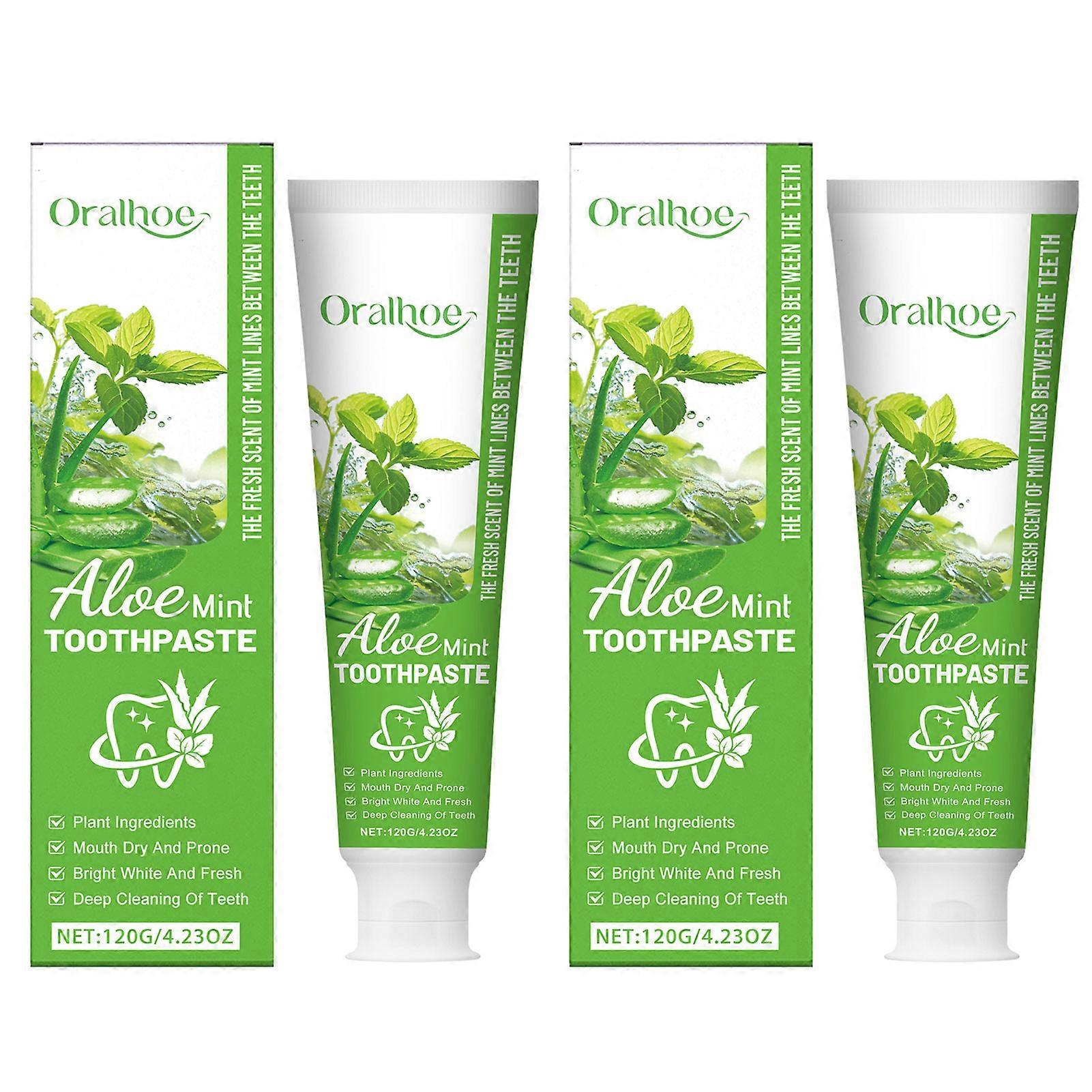Aloe Mints Toothpaste Fluoride-Free Mints Toothpaste for Sensitive Gums & Teeth Whitening