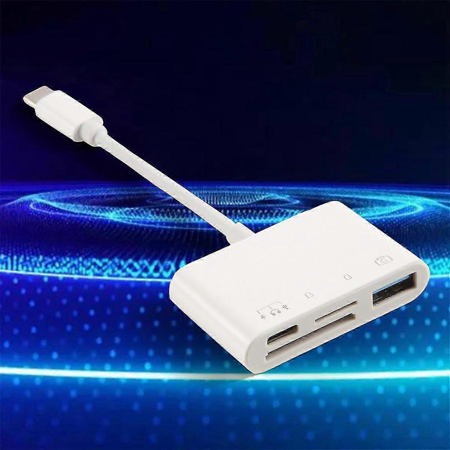 Type-C Interface Card Reader 4-In-1 4-Port Universal Card Reader