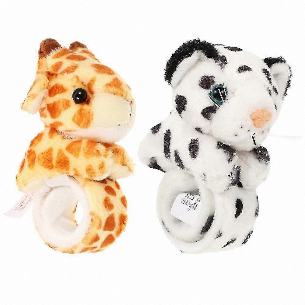 Animal Shape Slap Bracelet for Party Daily Use Lint Material 2Pcs