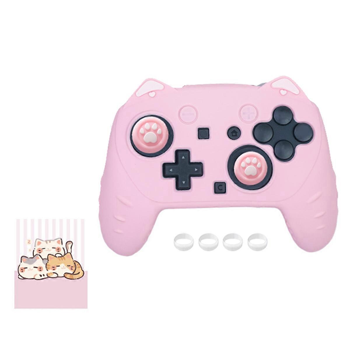 Switch 2 Pro Cat Controller Skin Grips Set Anti-Slip Sweat-Proof Tight Fit Easy Installation