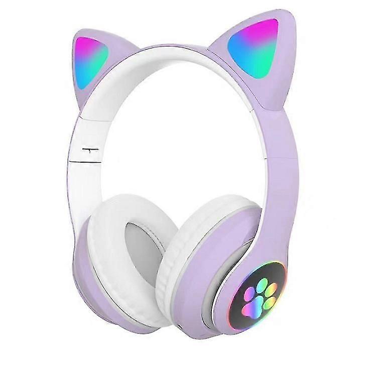 Cat Ear Gaming Headset With Led Light Lights Wireless Bluetooth 5.0 Gaming Headset Cat Ear Headset