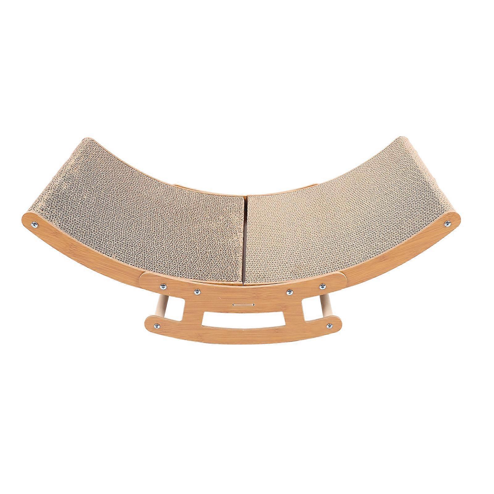 Cat Scratching Board Rocking Bed 2-in-1 Ergonomic Curve Small