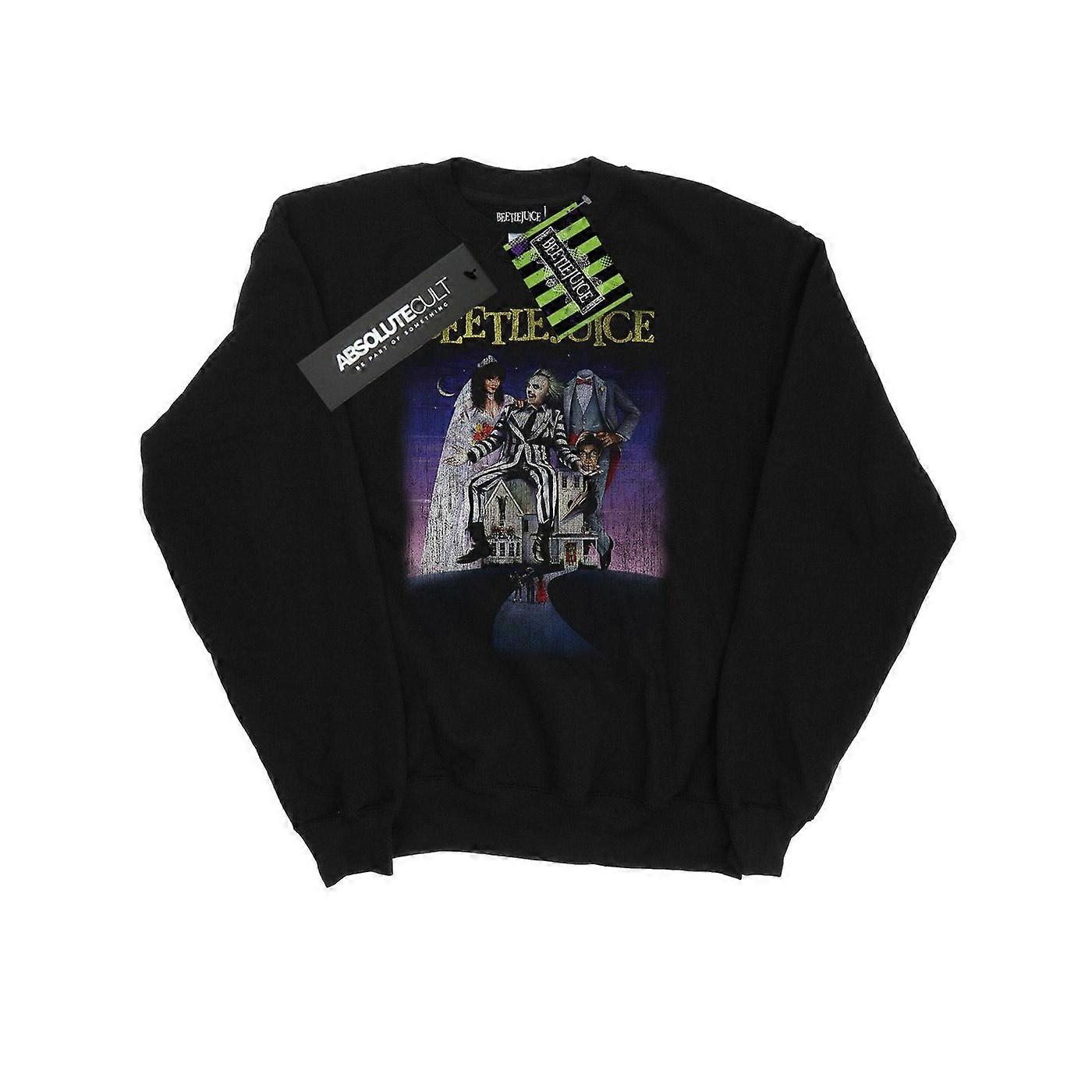 Beetlejuice Menns Distressed Plakat Genser