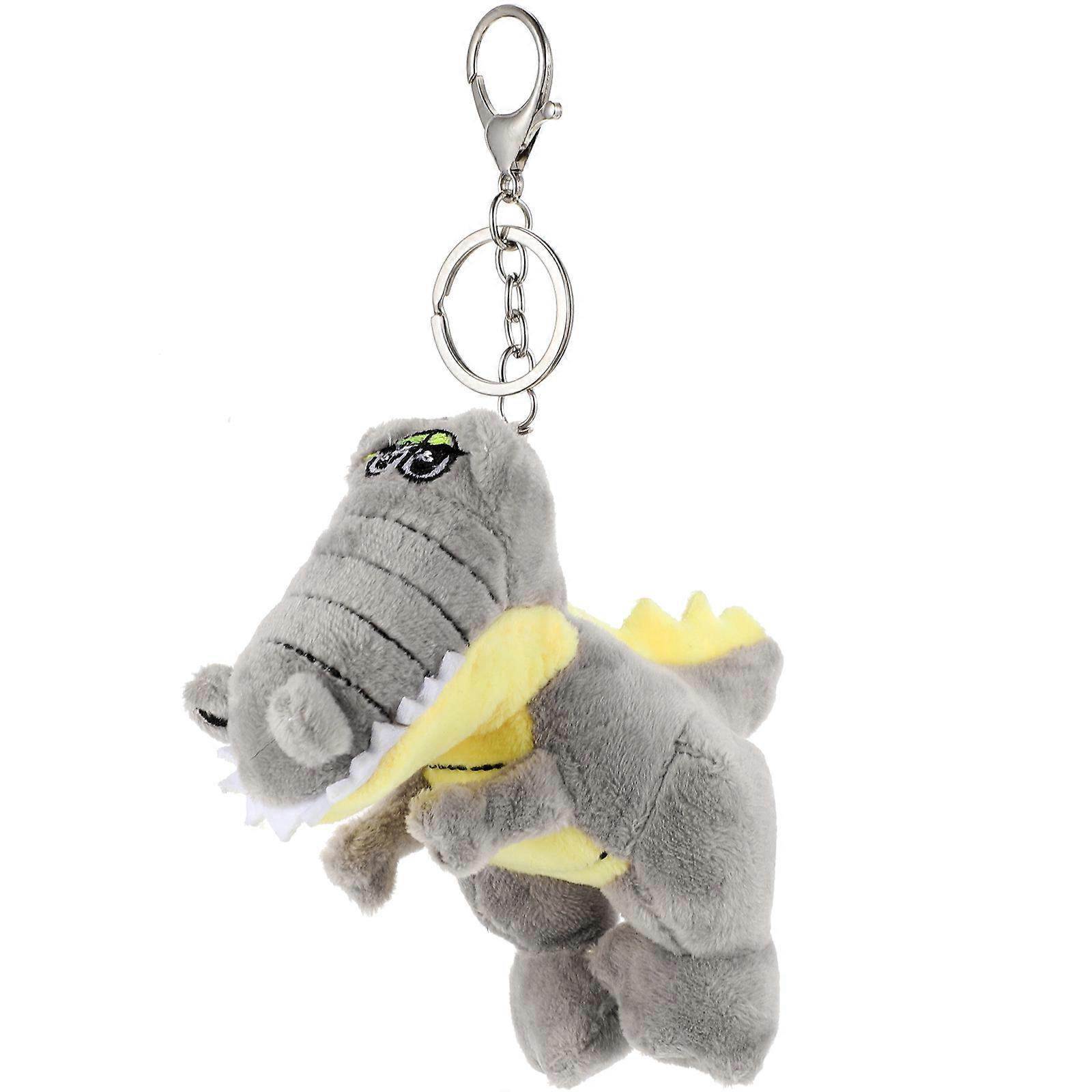 Animal Keychain Plush Keychain for Keys Grey Plush Material for Key Decor 2Pack