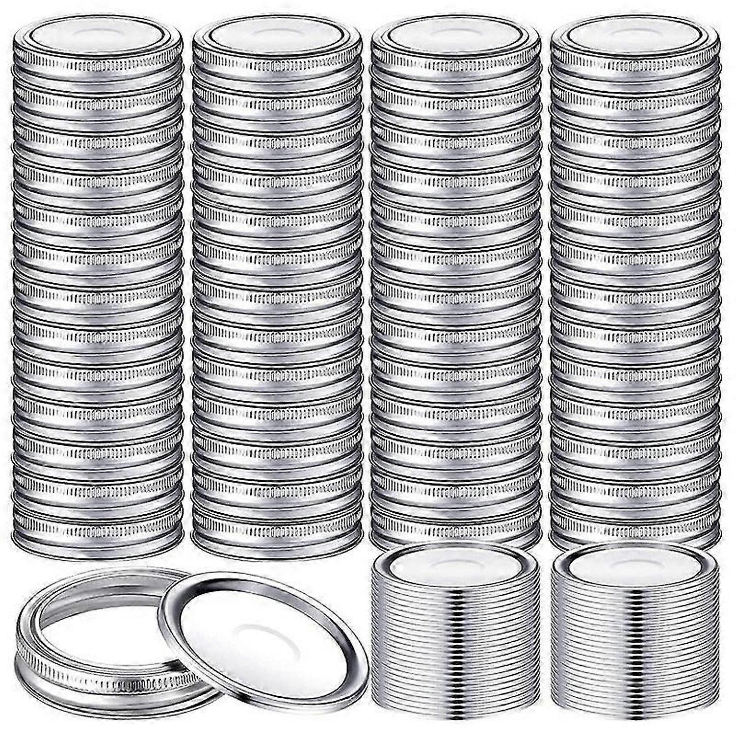 100 Pieces Canning Jar Lids and Bands Set Split-Type Lids 70mm