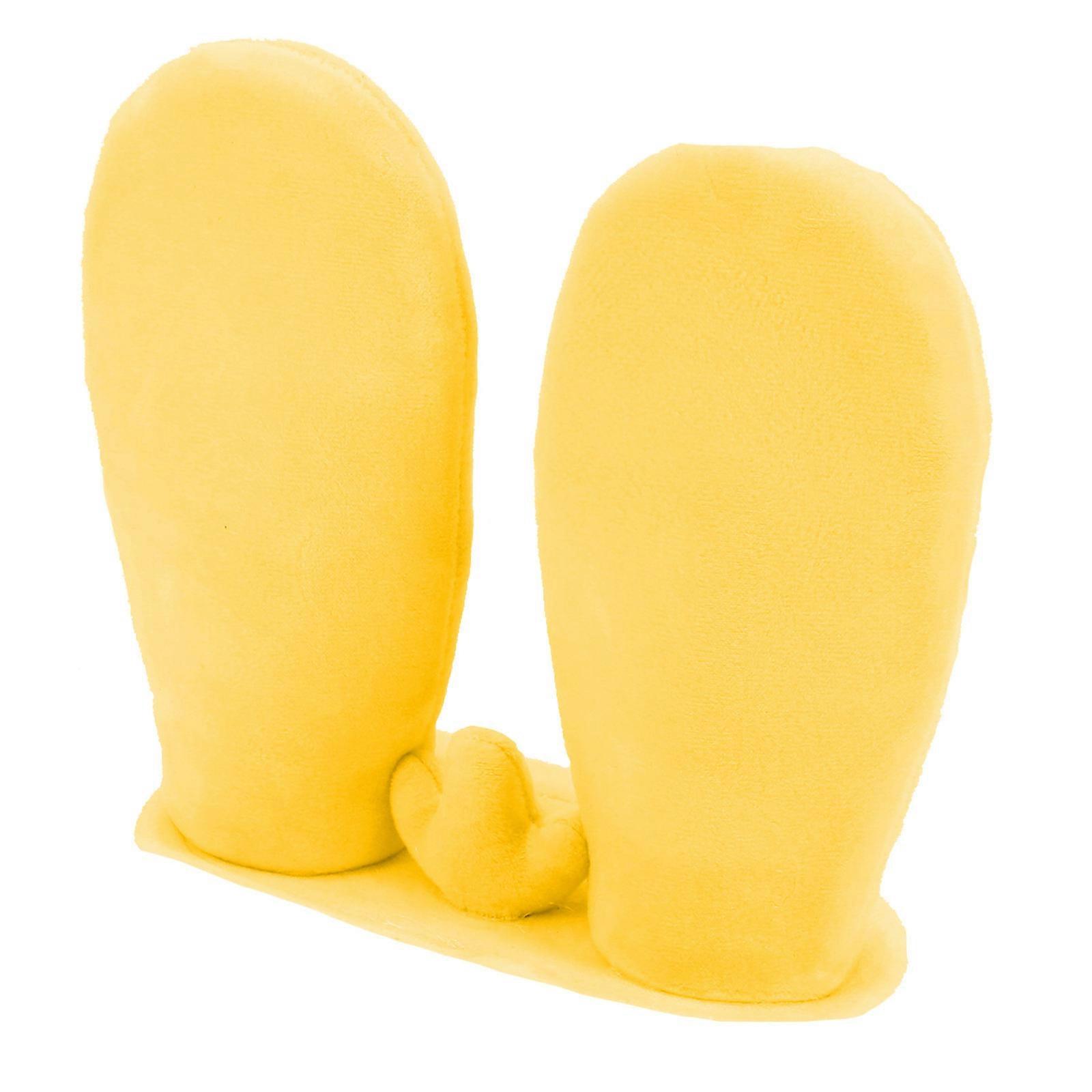 Funny Riding Headgear Adornment Daily Use Yellow Cloth Bunny Ear Tiny Shape 1Set
