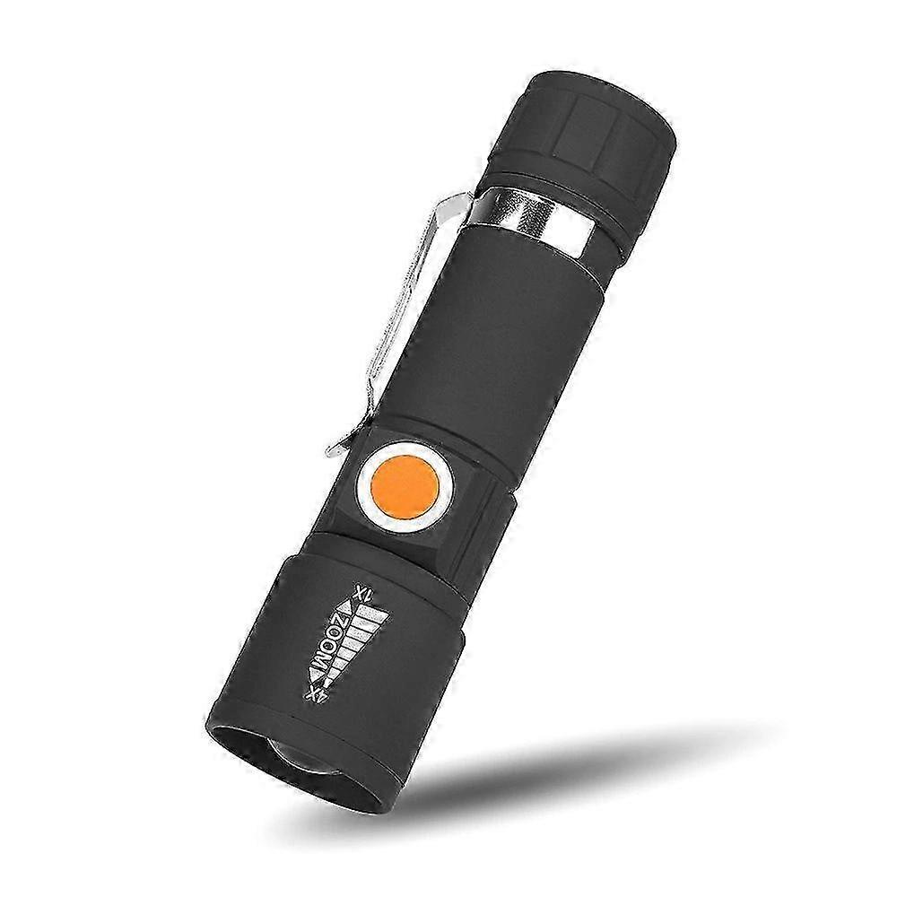 Outdoor Telescopic Focusing USB Charging Work Light Mini Portable Led Strong Light Long-range Flashlight