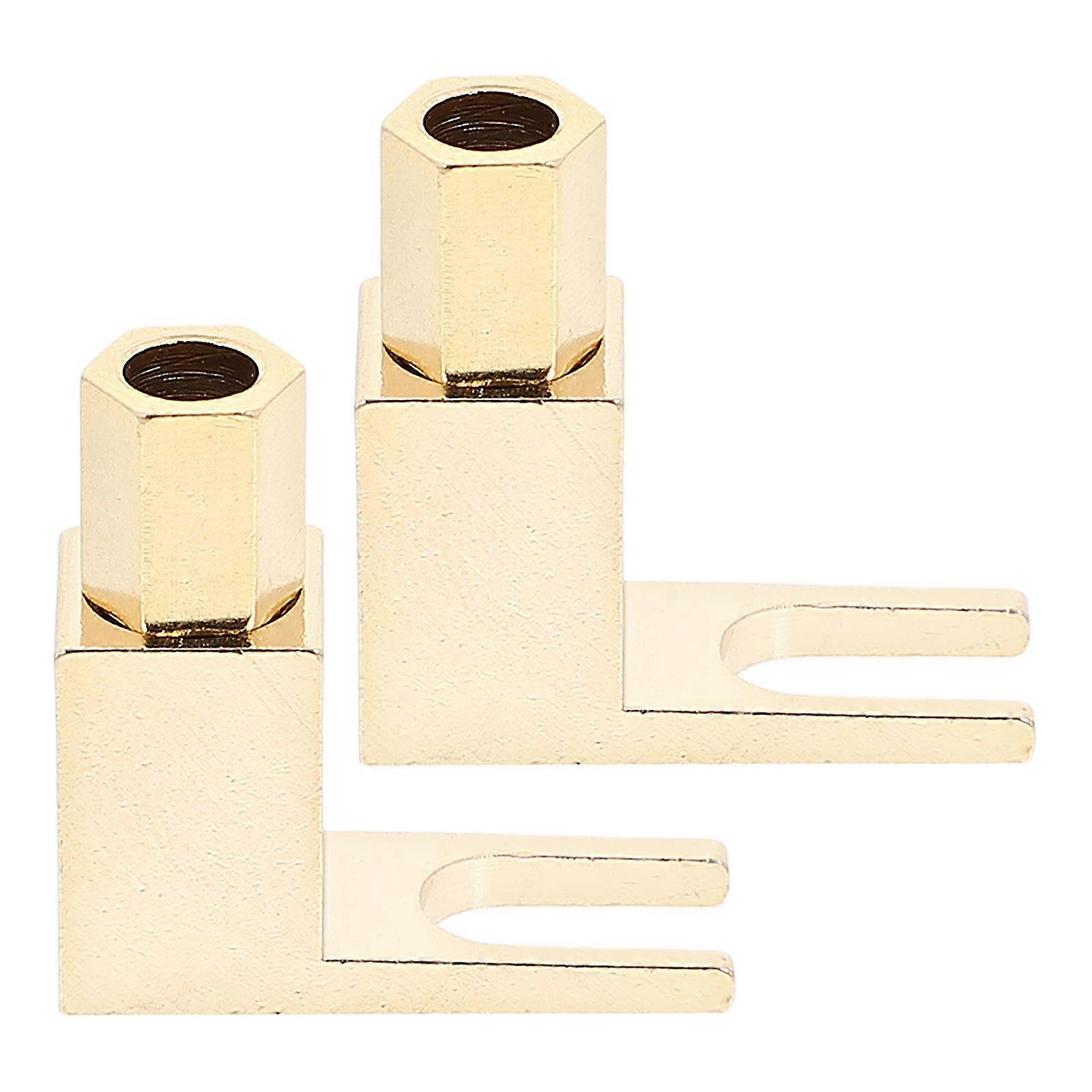 Right Angle Plug L Shape Speaker Connectors for Audio 2Pcs Set