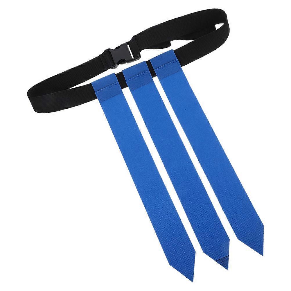 Football Flags Belt For Teens Events Adjustable Distances Blue Color 1 Set