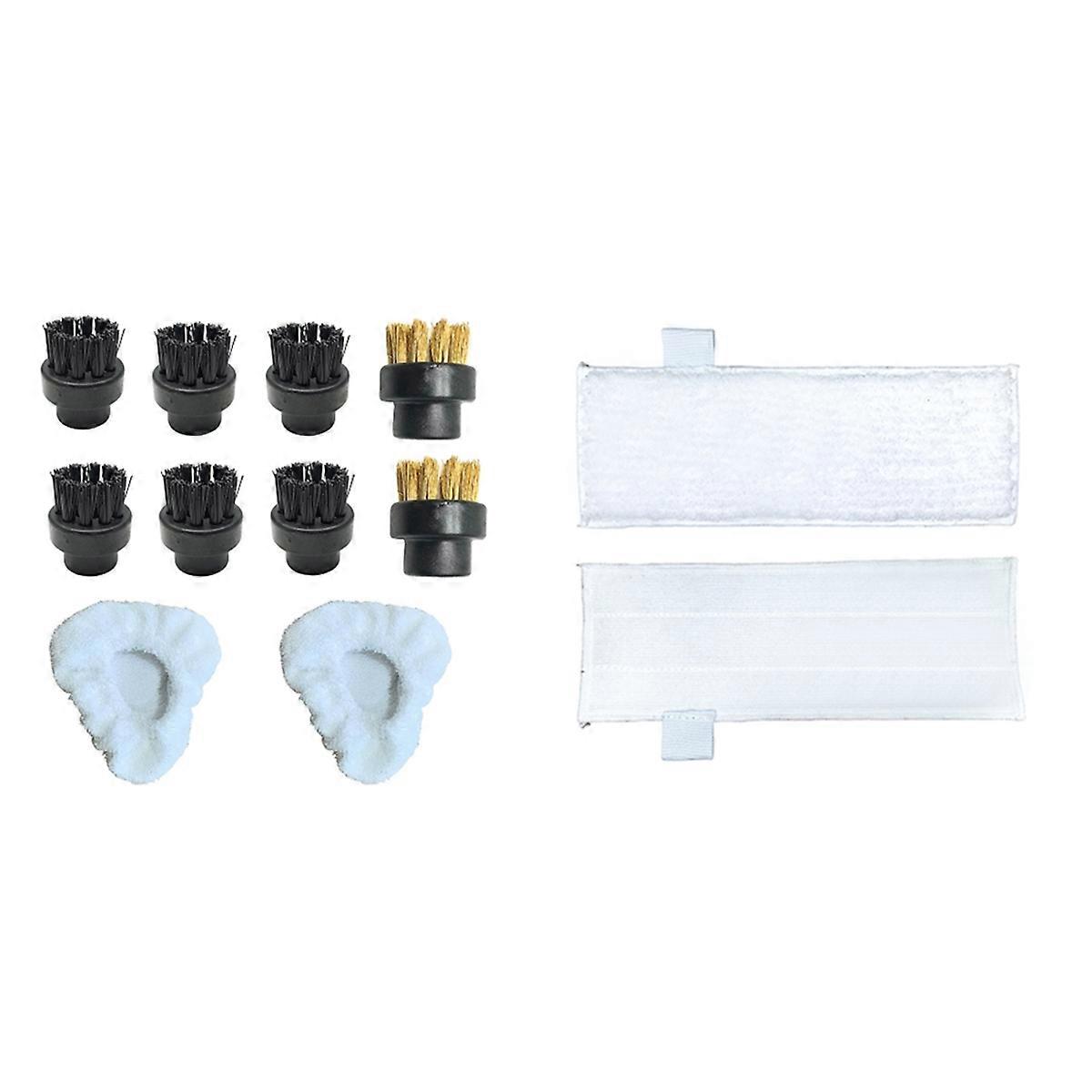12PCS Steam Brushes Steam Bonnet Triangle Steam Mop Pads Set