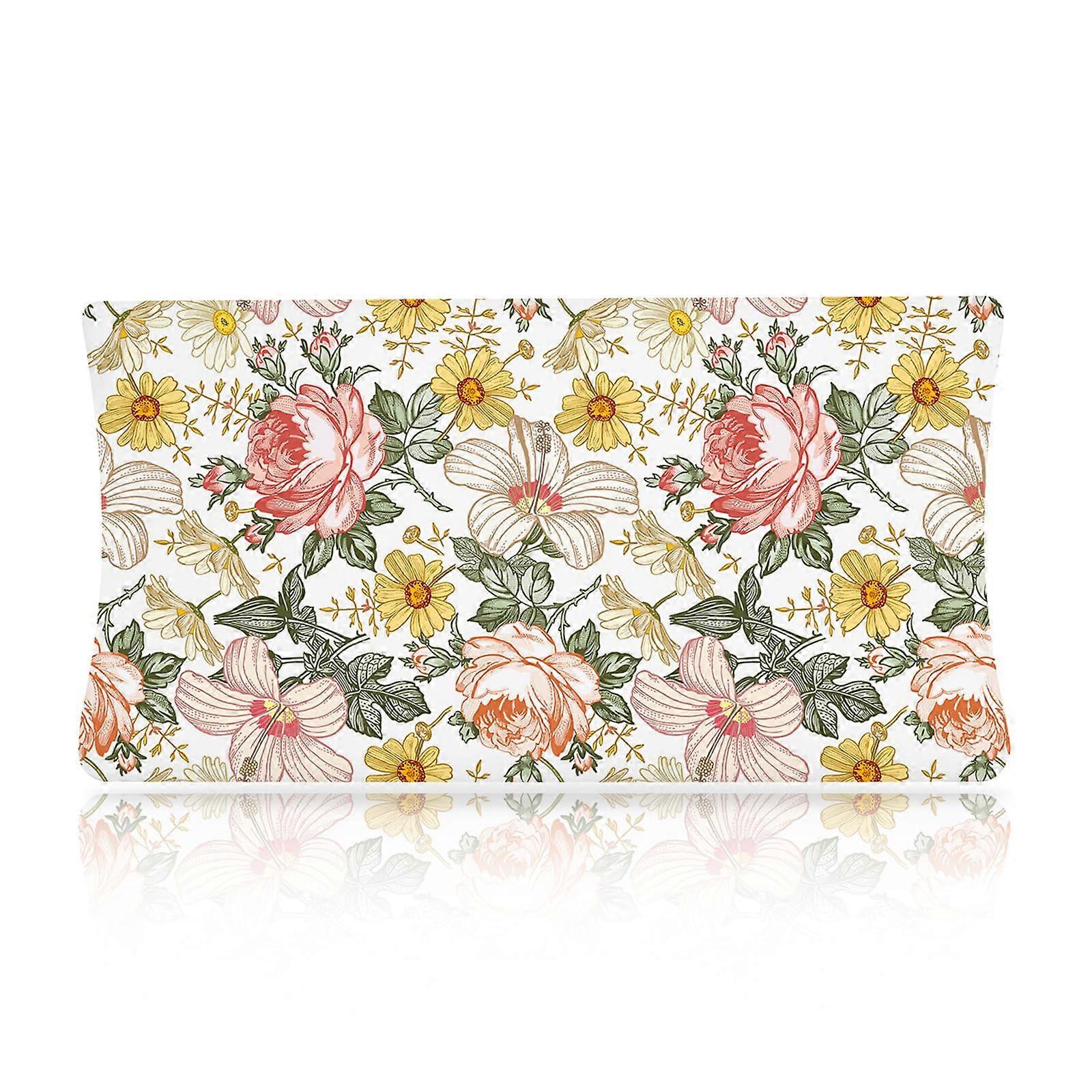 Portable Changing Table Pad Cover Soft Polyester Baby Massage Mat Comfortable Change Pad for Infants Vintage Floral Design