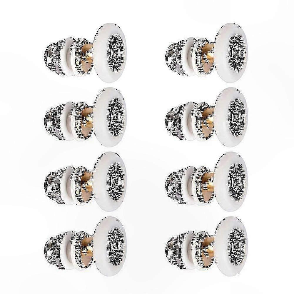 8-Pack Replacement Sliding Shower Door Rollers, 25mm Wheel for Smooth Operation