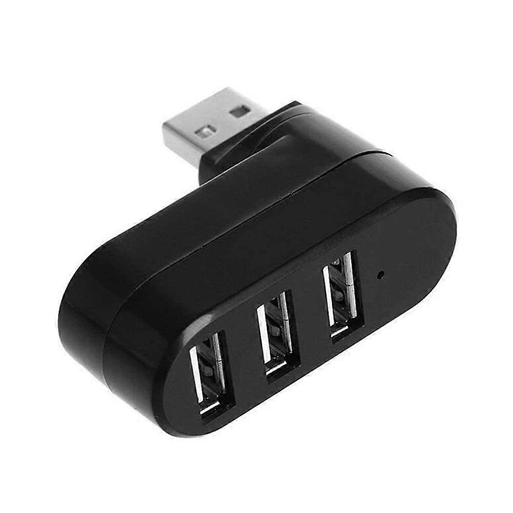 3 Port USB 2.0 Hub Rotatable 90 To 180 Degrees USB Expander For Laptop PC Tablet Printer Camera