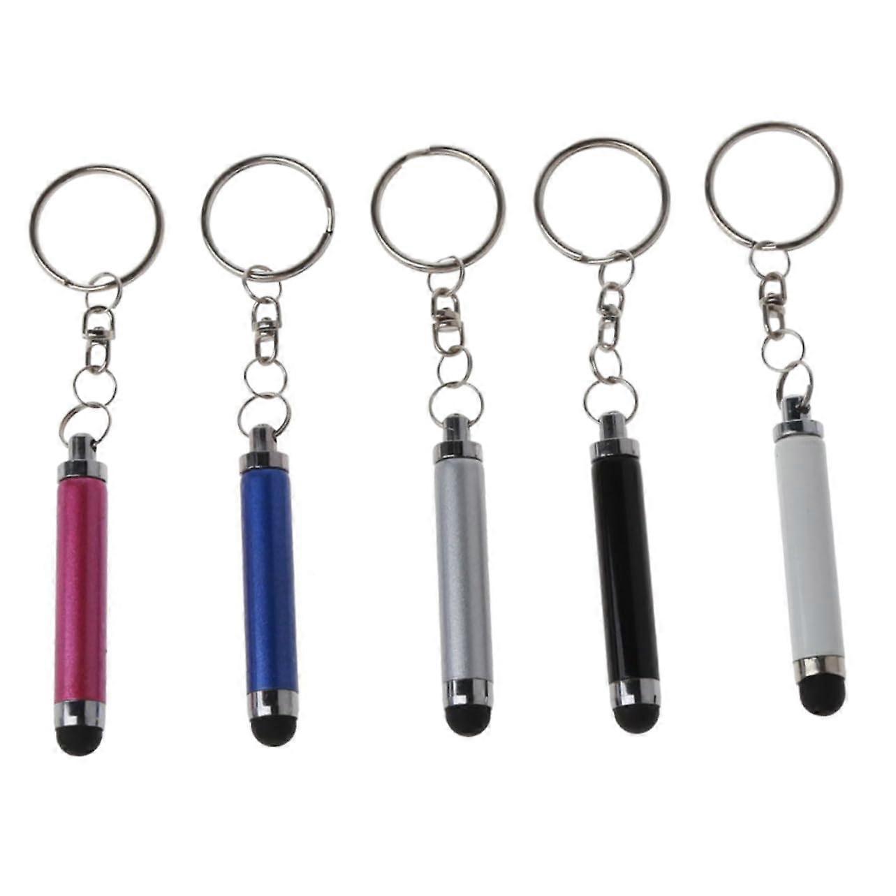 5pcs Keychain Stylus Pens Portable Capacitive Touch Screen For Phone And Tablet Set