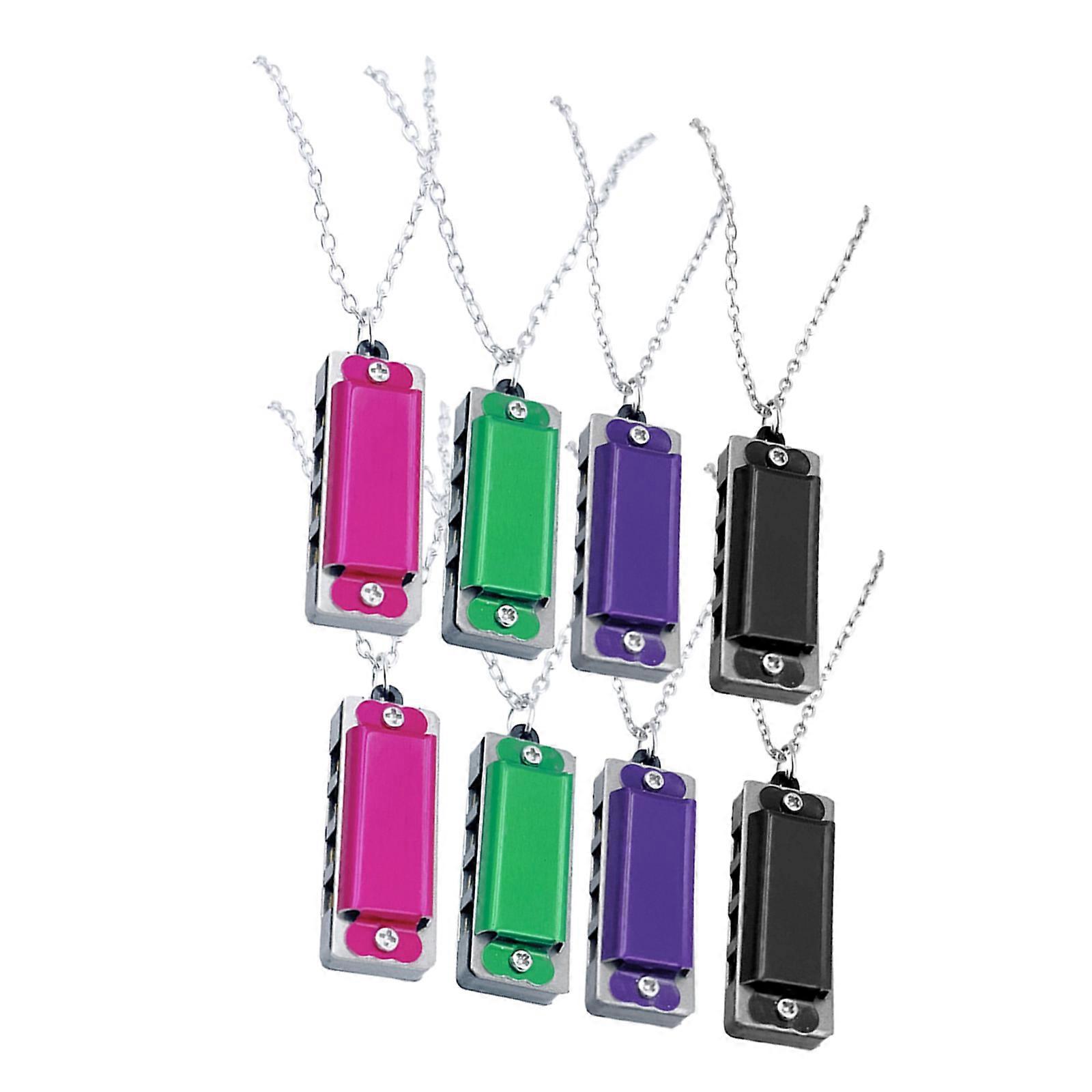 Mini Harmonica Necklace 16Pcs Decorative Cute Mini Harmonica Party Favor