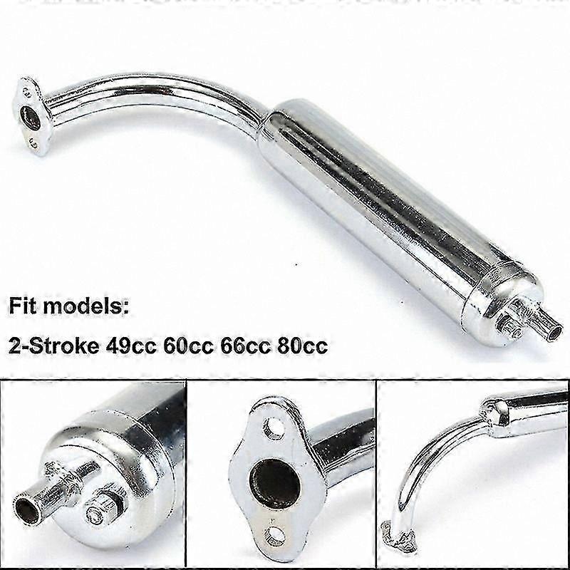 2-Stroke Bicycle Exhaust System for 49cc to 80cc Engine Types