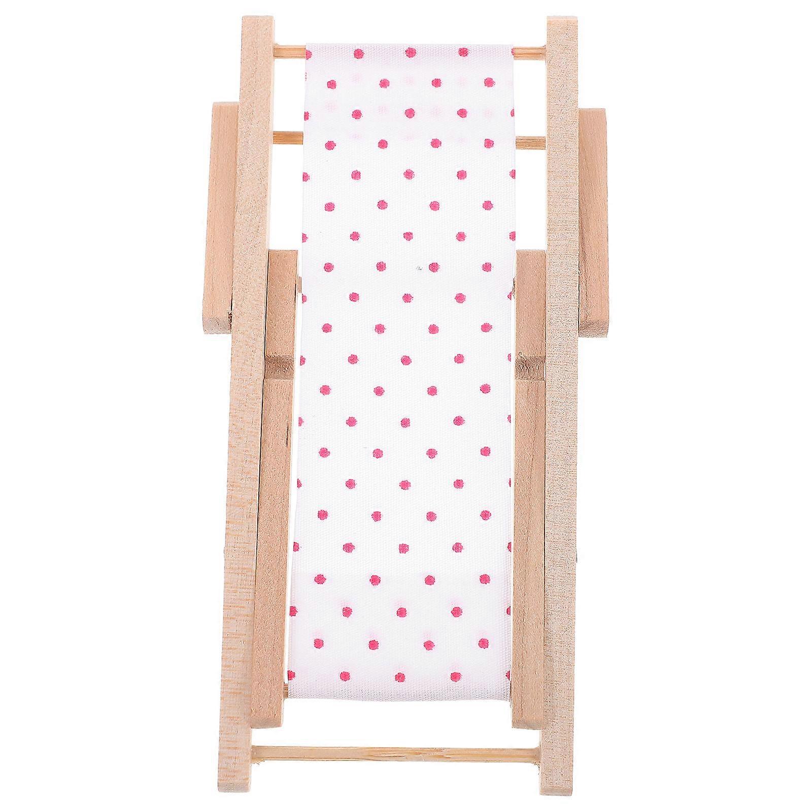 Miniature Beach Chair Model For Handicraft Enthusiasts Home Decoration 11.00X5.50X4.90Cm Chair 1Set
