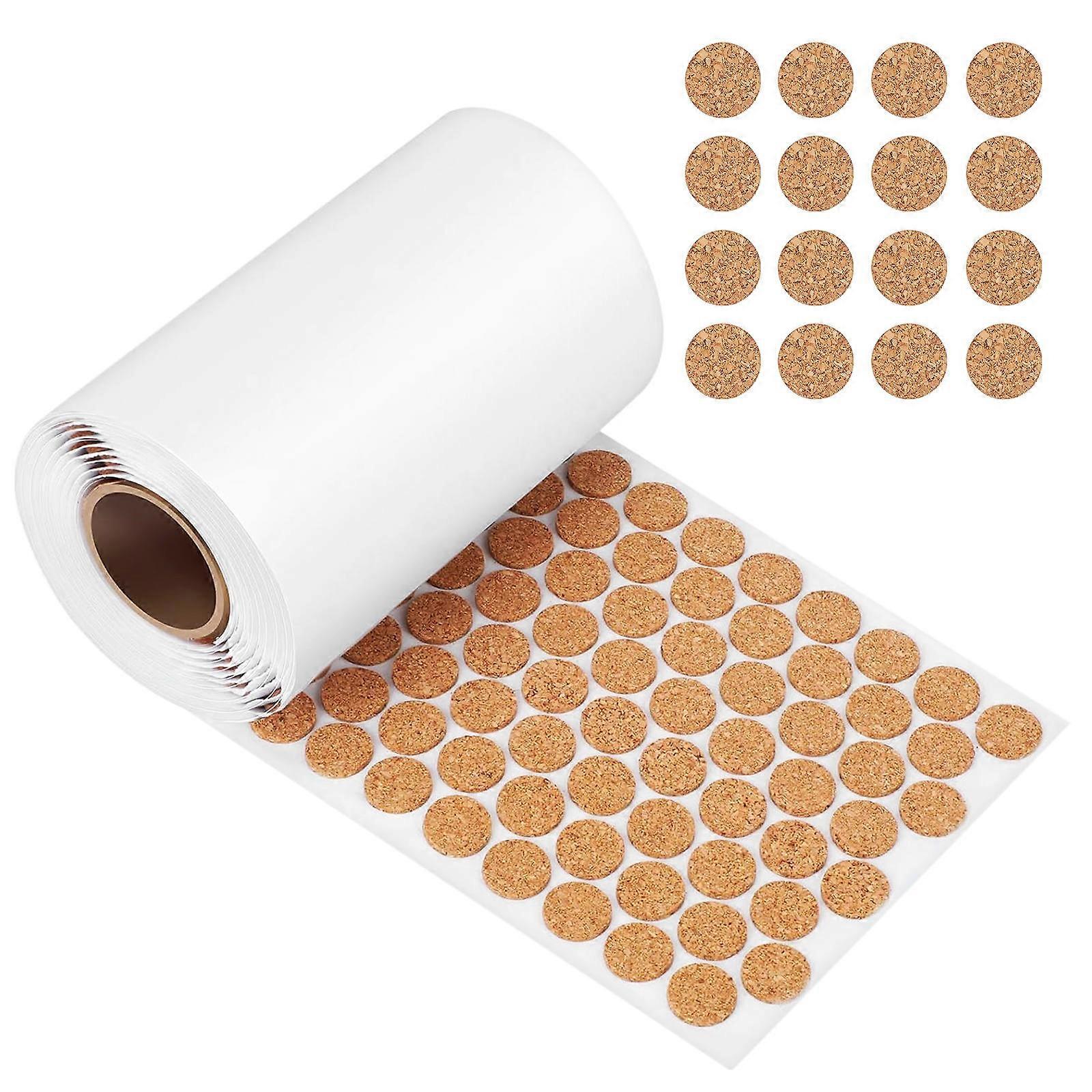 Cork Circle Adhesive Backed Bumpers 1 Roll Ideal For General Users In Studio Environments Beige Absorption Wear-resistant