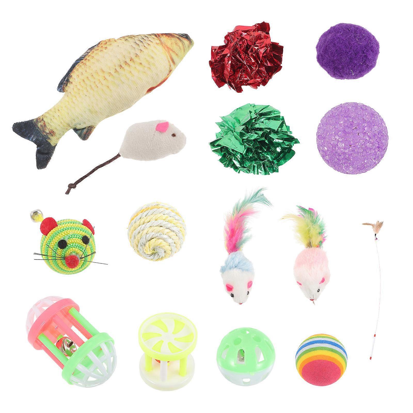Tease Pet Toys Cat Toy Set for Entertainment 32Pcs Fake Mouse Pack