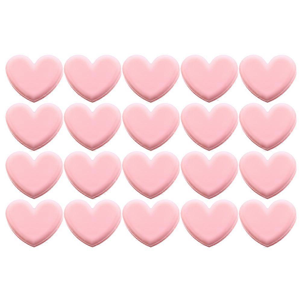Heart Shape Plastic Clips for File and Food Storage 140Pcs Pink