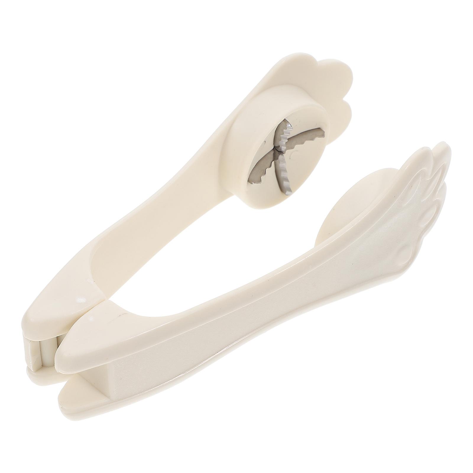 Nut Cutter Stainless Steel Chestnut Opener Kitchen Gadget For Household Use In Elegant Ivory Color With Timesaving Function 1Pcs