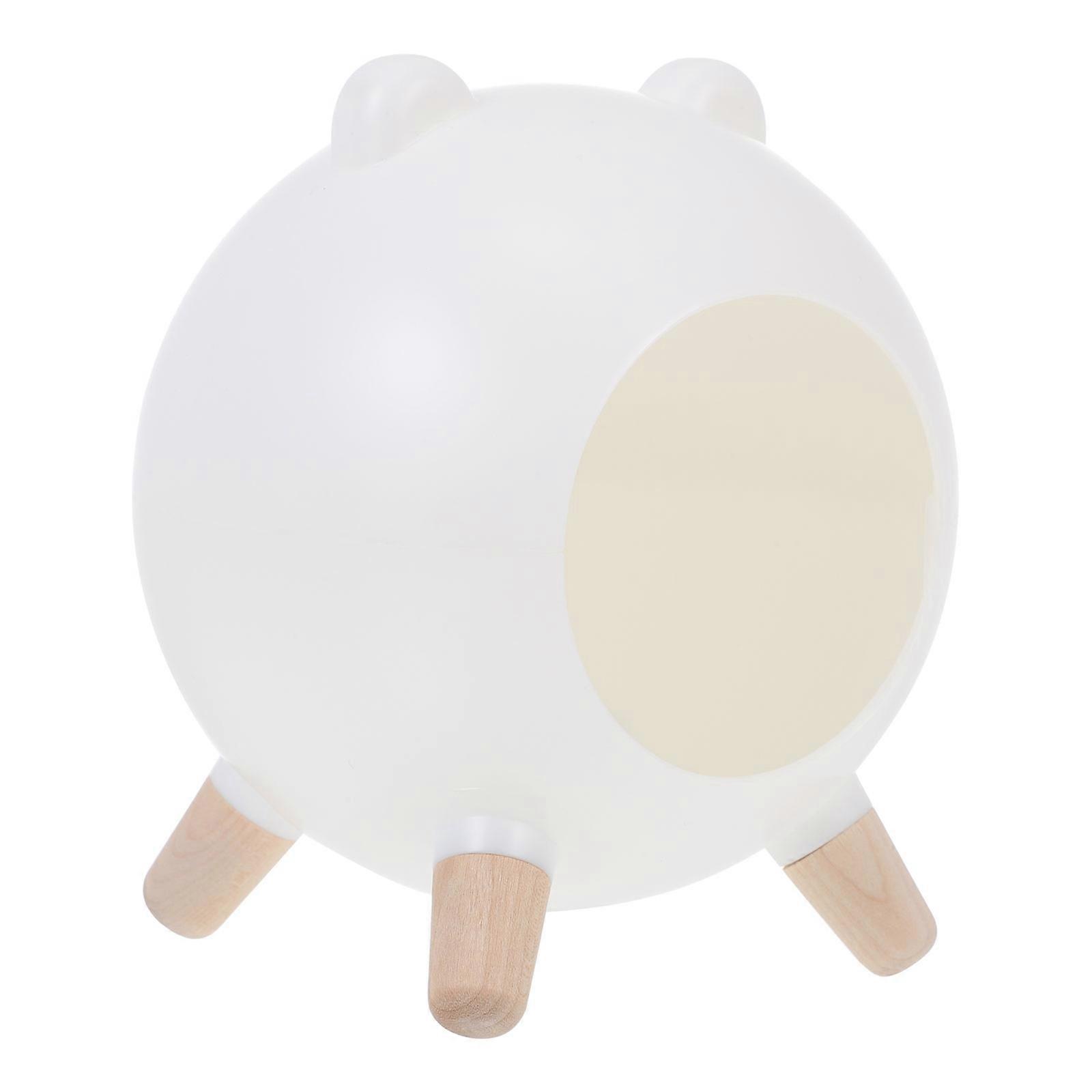 Hamster Hideout Habitats Small Pet Indoor Use Creative Shape ABS Wood Easy to Clean 1Pcs