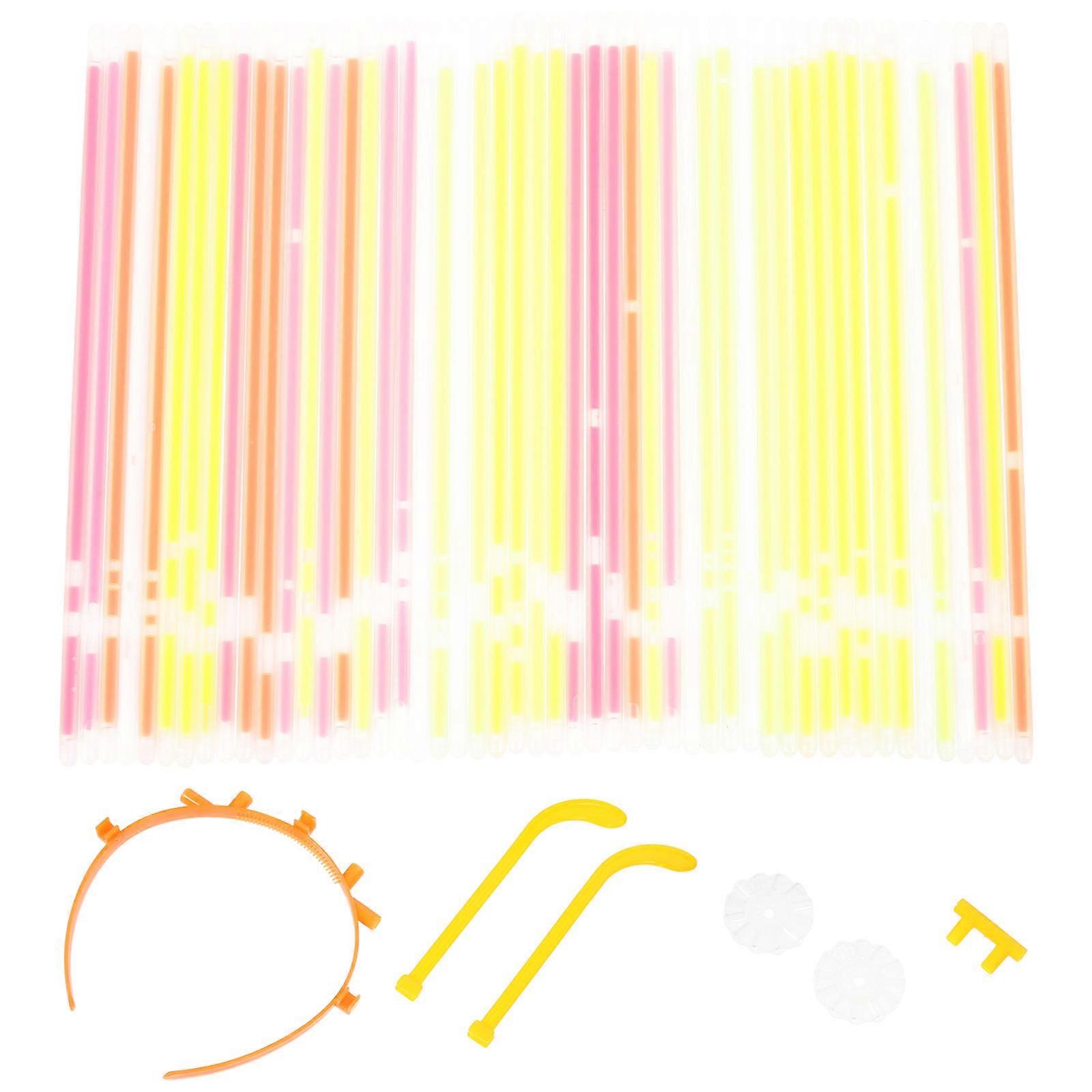 Kids Glow Sticks Party Toy 20X0.5CM Multi DIY Shape Light Up In Dark 3 Sets