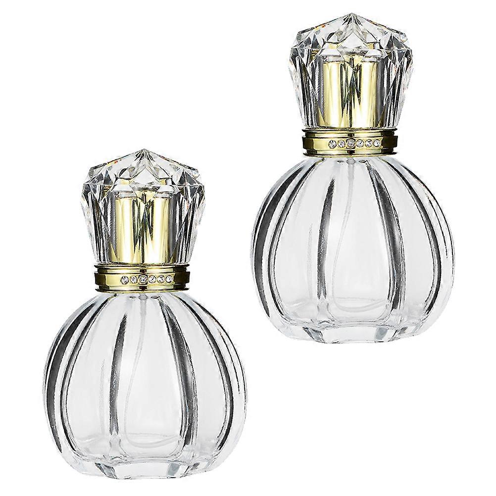 Delicate Glass Perfume Spray Bottle for Storage 2Pcs Assorted Colors