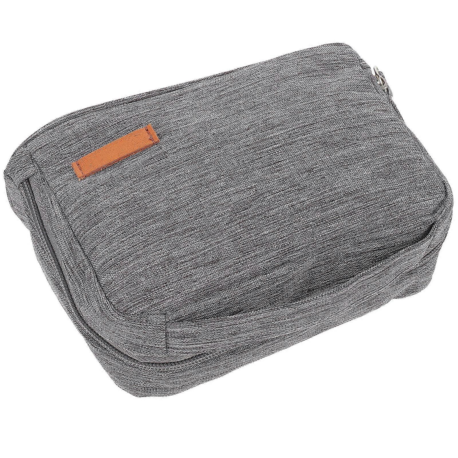 Practical Data Line Storage Pouch For Cables And Earphones Grey Waterproof 1Pcs