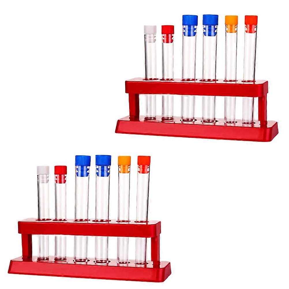 Laboratory Tube Holder Plastic Test Tube Rack for 2Sets Experiment
