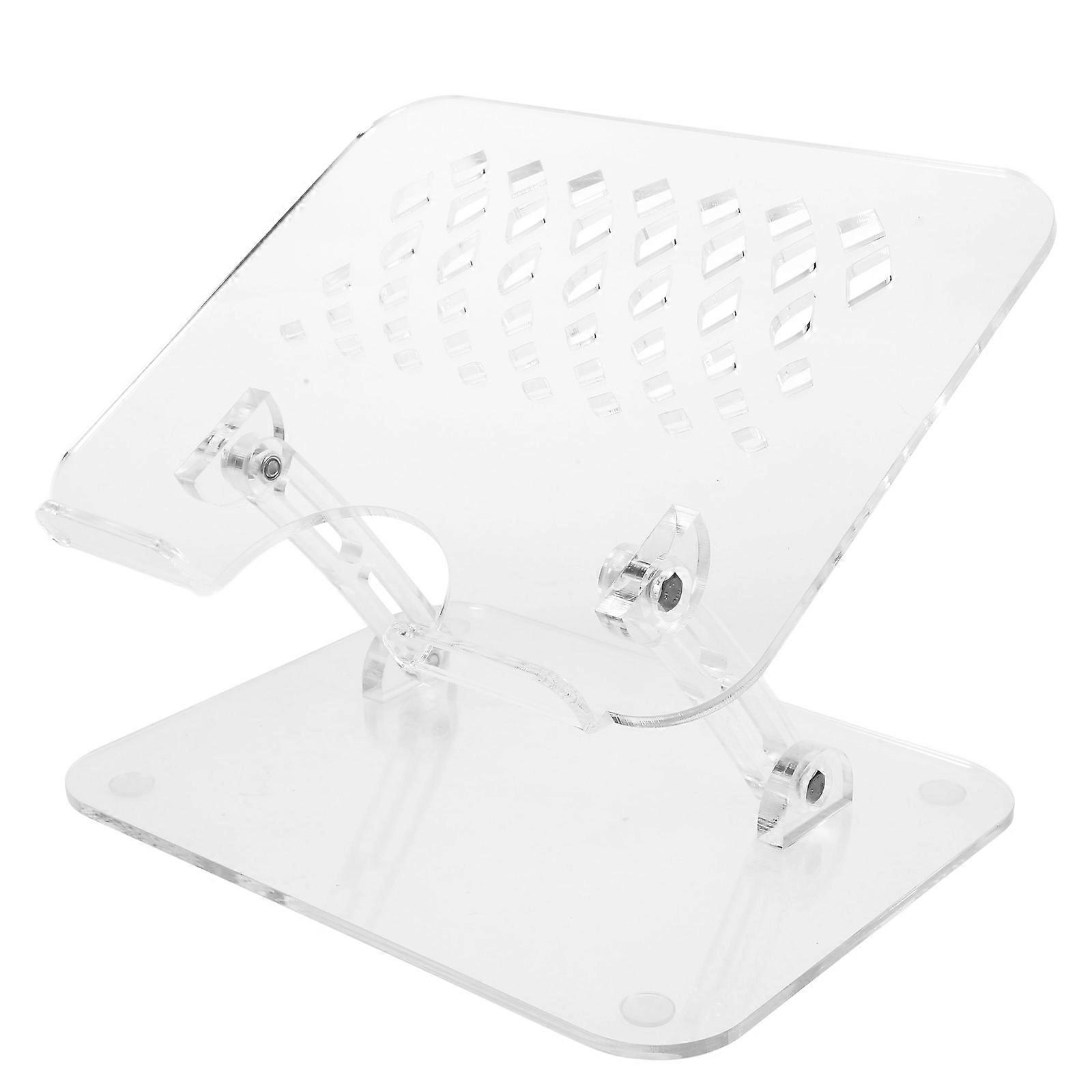 Laptop Stand Acrylic for Desk with Adjustable Design 2Pcs Transparent Holder