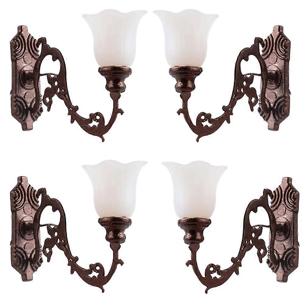 Miniature Wall Lights for Sand Table Scene 12Pcs Lamp Desktop Decor