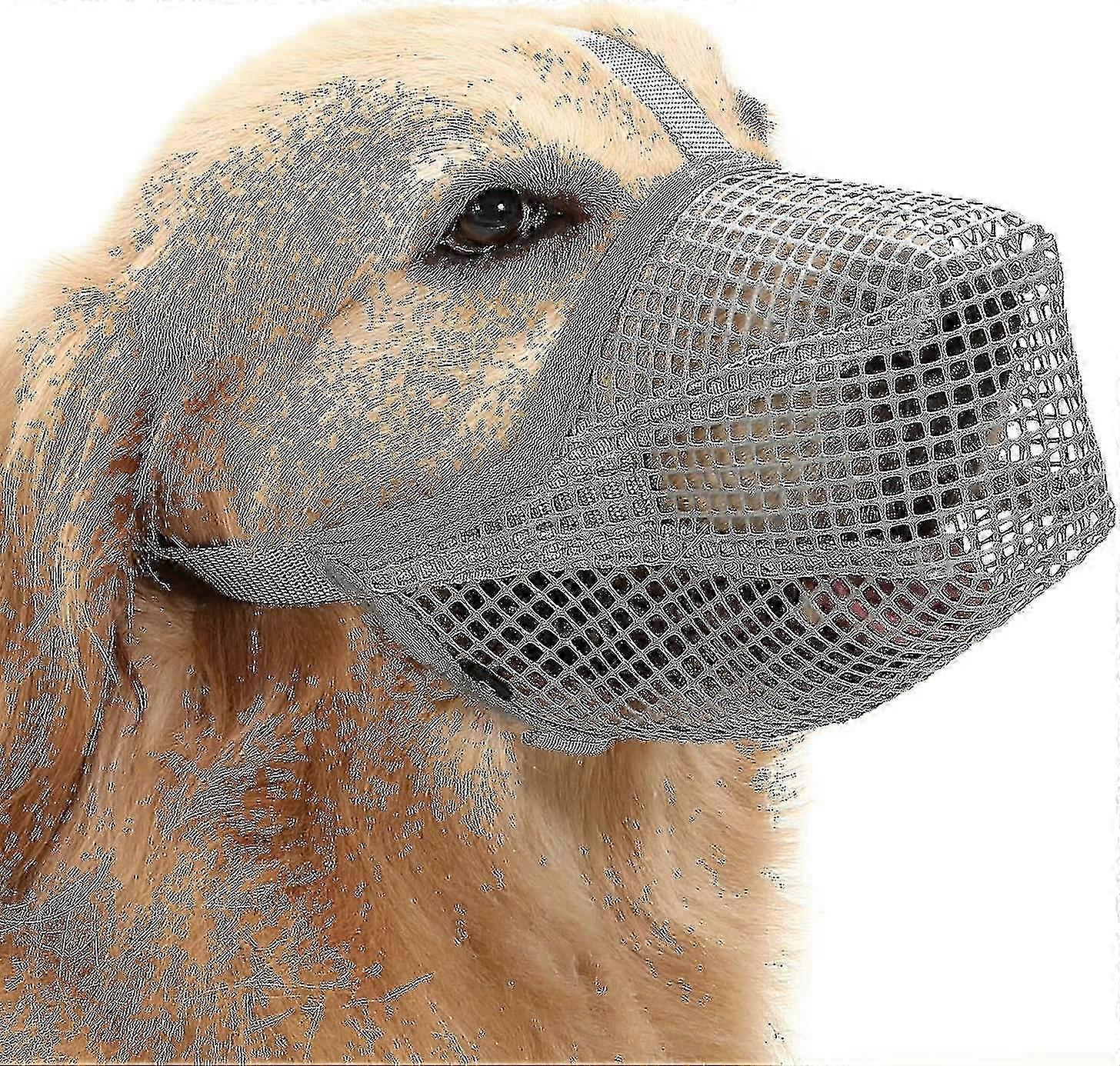 Dog Muzzle With Adjustable Straps, Soft Mesh Covered Muzzles For Small Medium Large Dogs