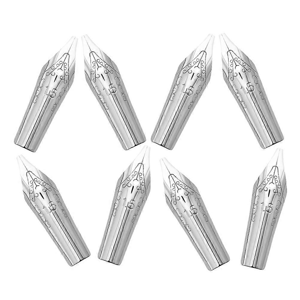 Pen Nibs for Fountain Pen Replacement 8Pcs Silver Calligraphy Writing Set