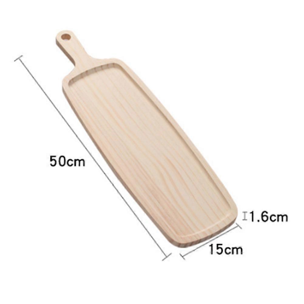 Multi-Functional Square Cutting Board Solid Wood With Hole Handle Design For Kitchen Utensil Size 50 X 15 X 1.6 Cm 1Pack